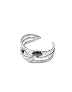 Bangle bracelet with crystals