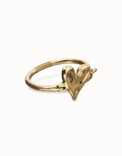 Bangle bracelet with heart detail