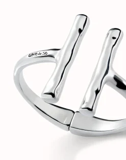 Bangle bracelet with two long tubes