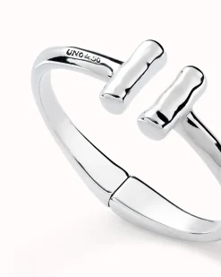 Bangle bracelet with two tubes