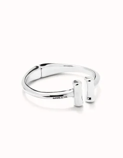Bangle bracelet with two tubes