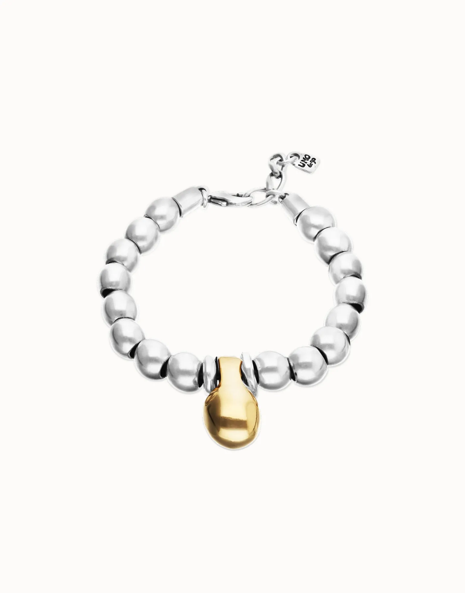 Beaded bracelet in a two-tone finish