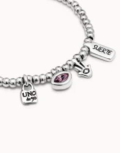 Beaded bracelet with charms