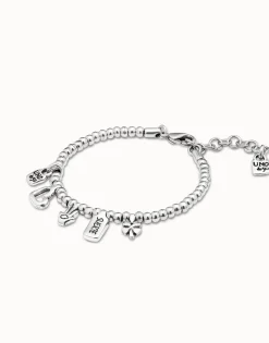 Beaded bracelet with charms