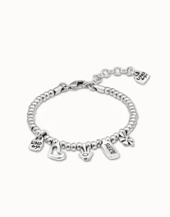 Beaded bracelet with charms