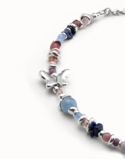 Beaded bracelet with multicolor handmade crystals