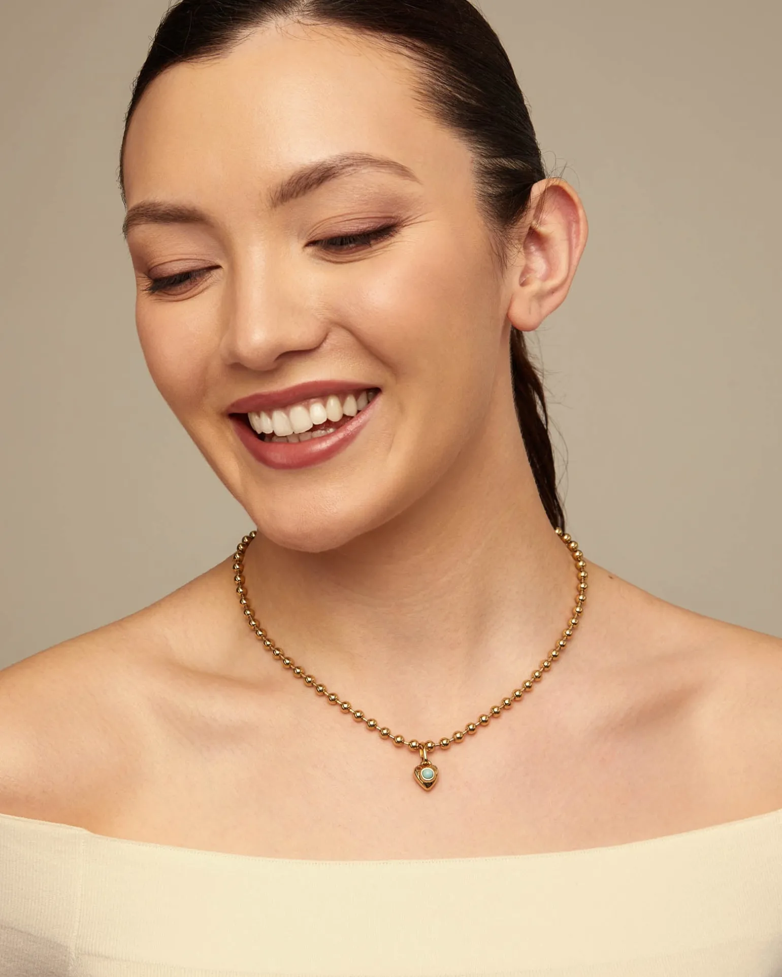 Beaded chain necklace