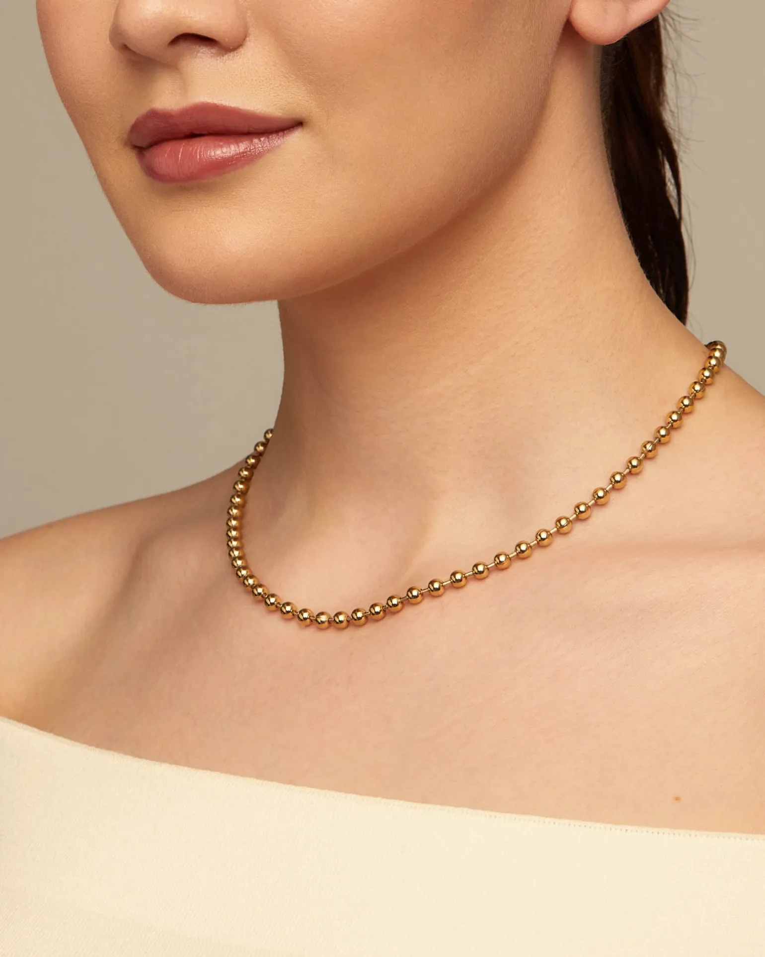 Beaded chain necklace