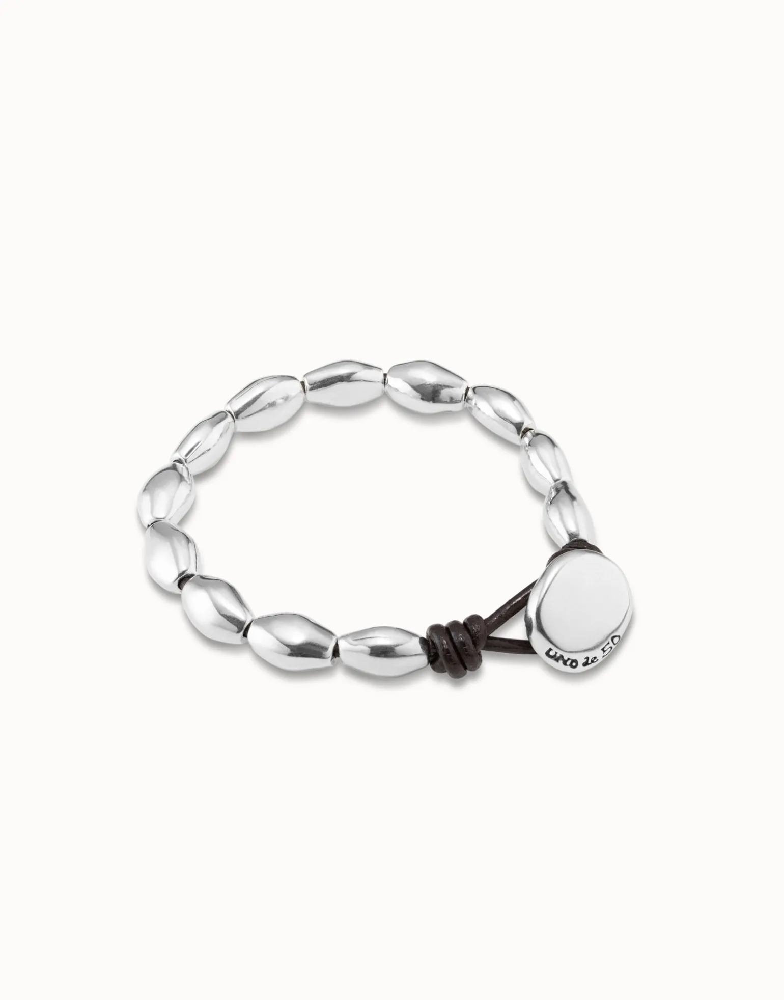 Beaded leather bracelet