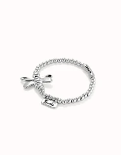 Beaded stretch bracelet with a dragonfly