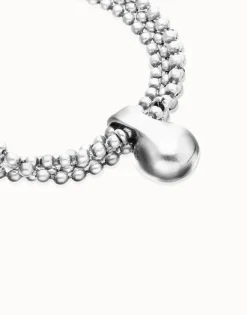 Bracelet with silver threads and large sphere