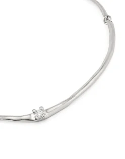 Choker necklace with white cubic zirconia