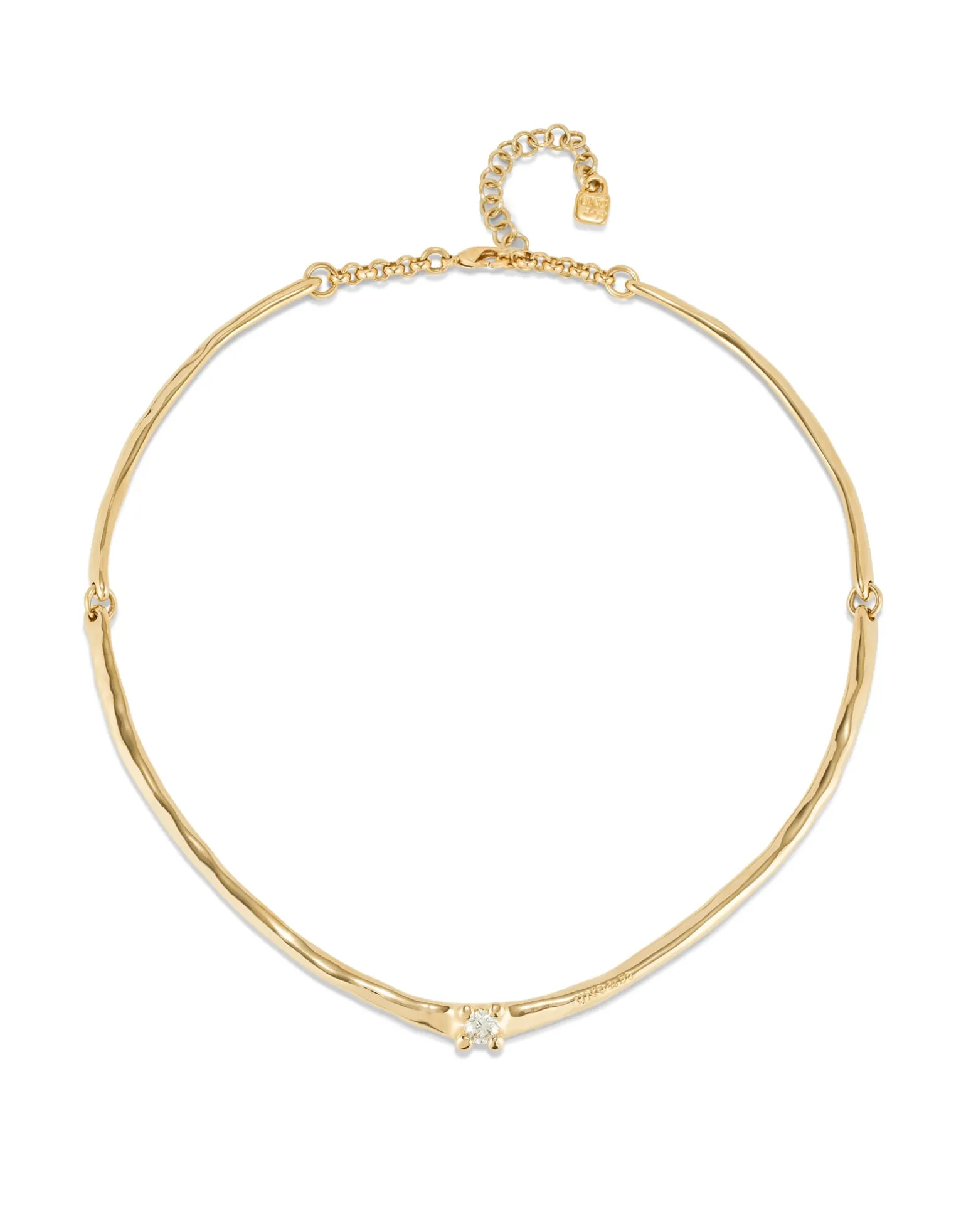 Choker necklace with white cubic zirconia