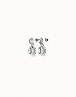 Circle drop earrings