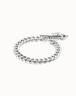 Curb link chain bracelet with charms