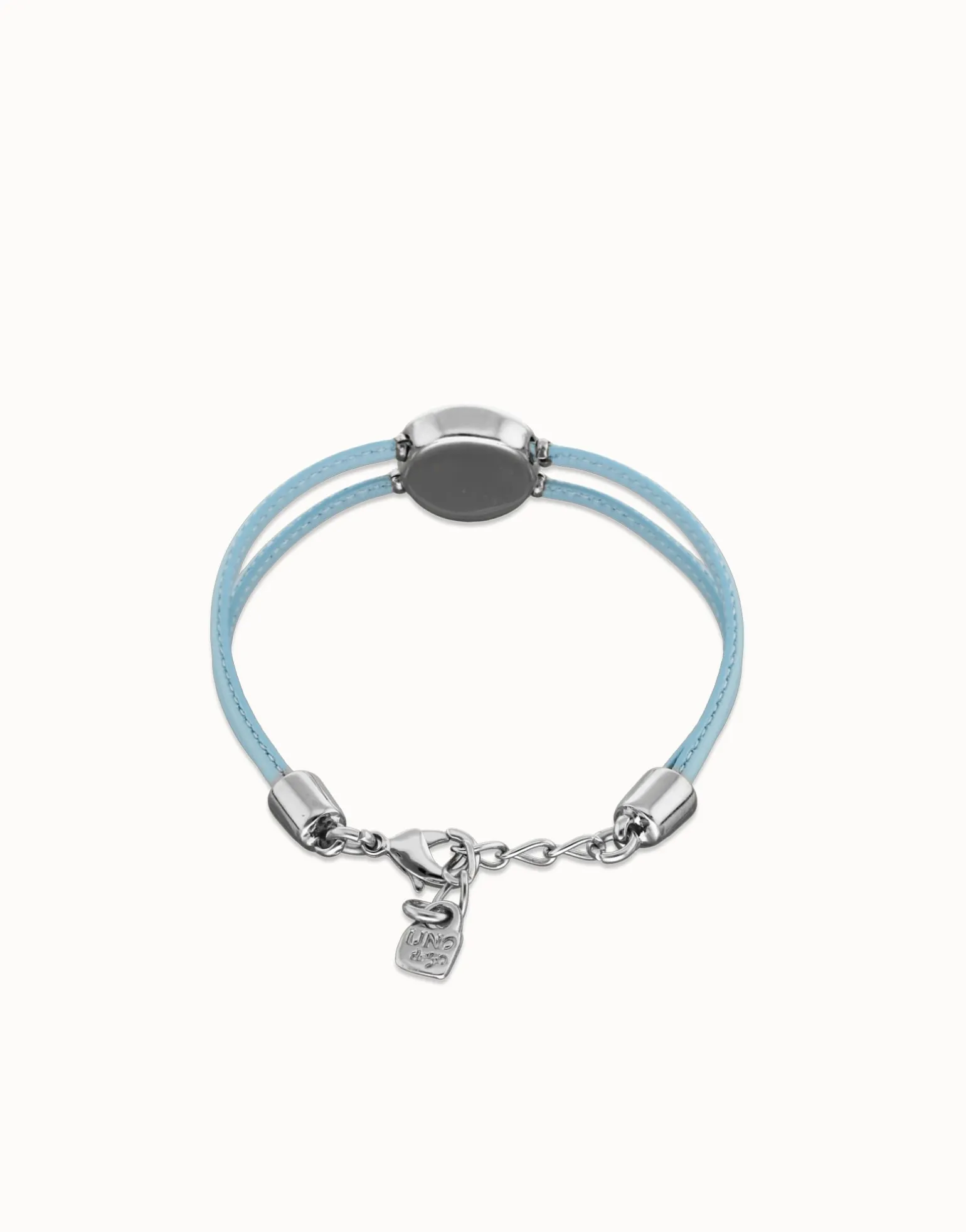 Double blue leather birthstone bracelet with eye