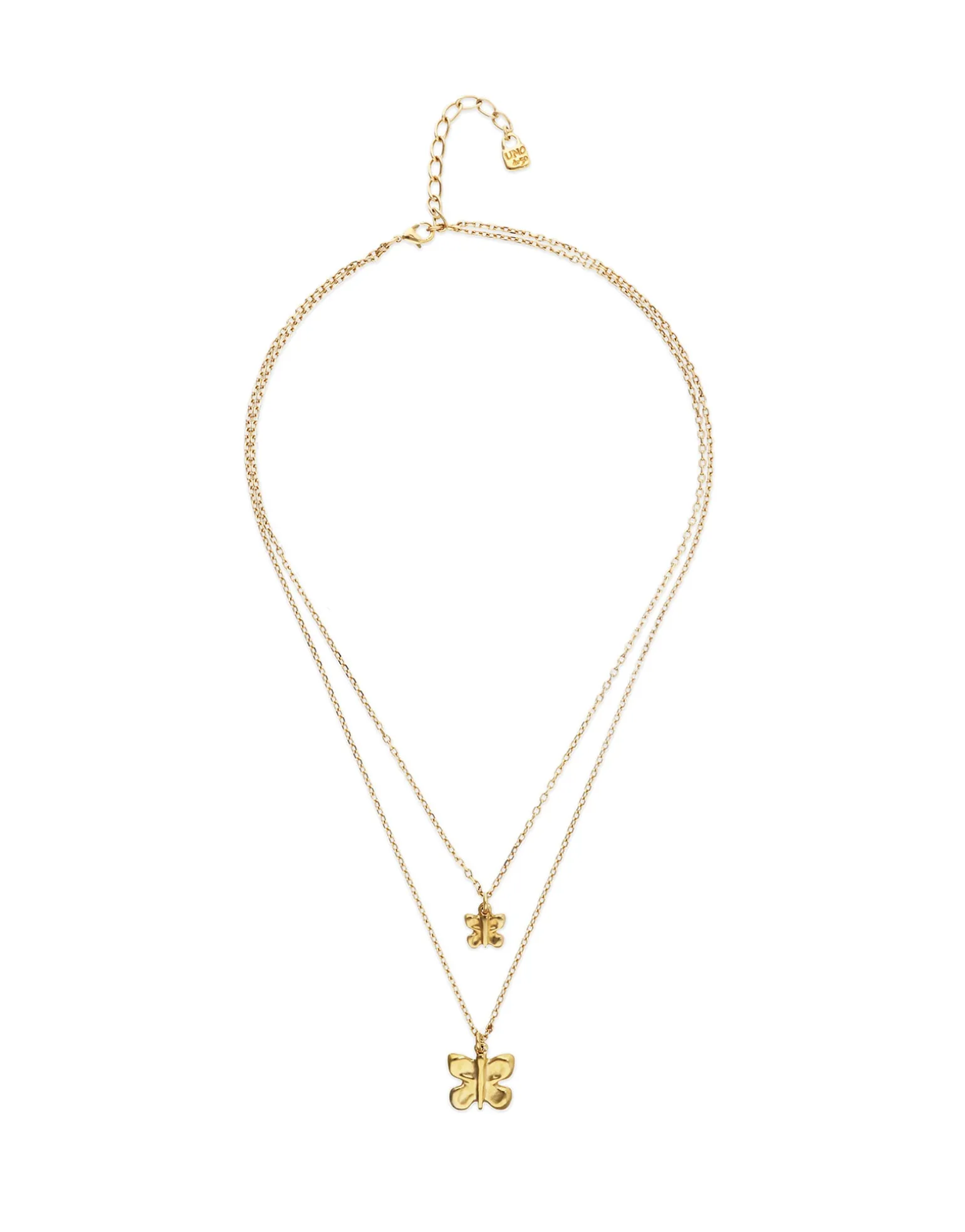 Double necklace with butterflies