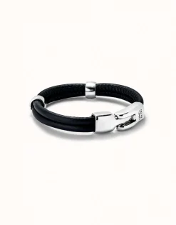 Double strand leather bracelet