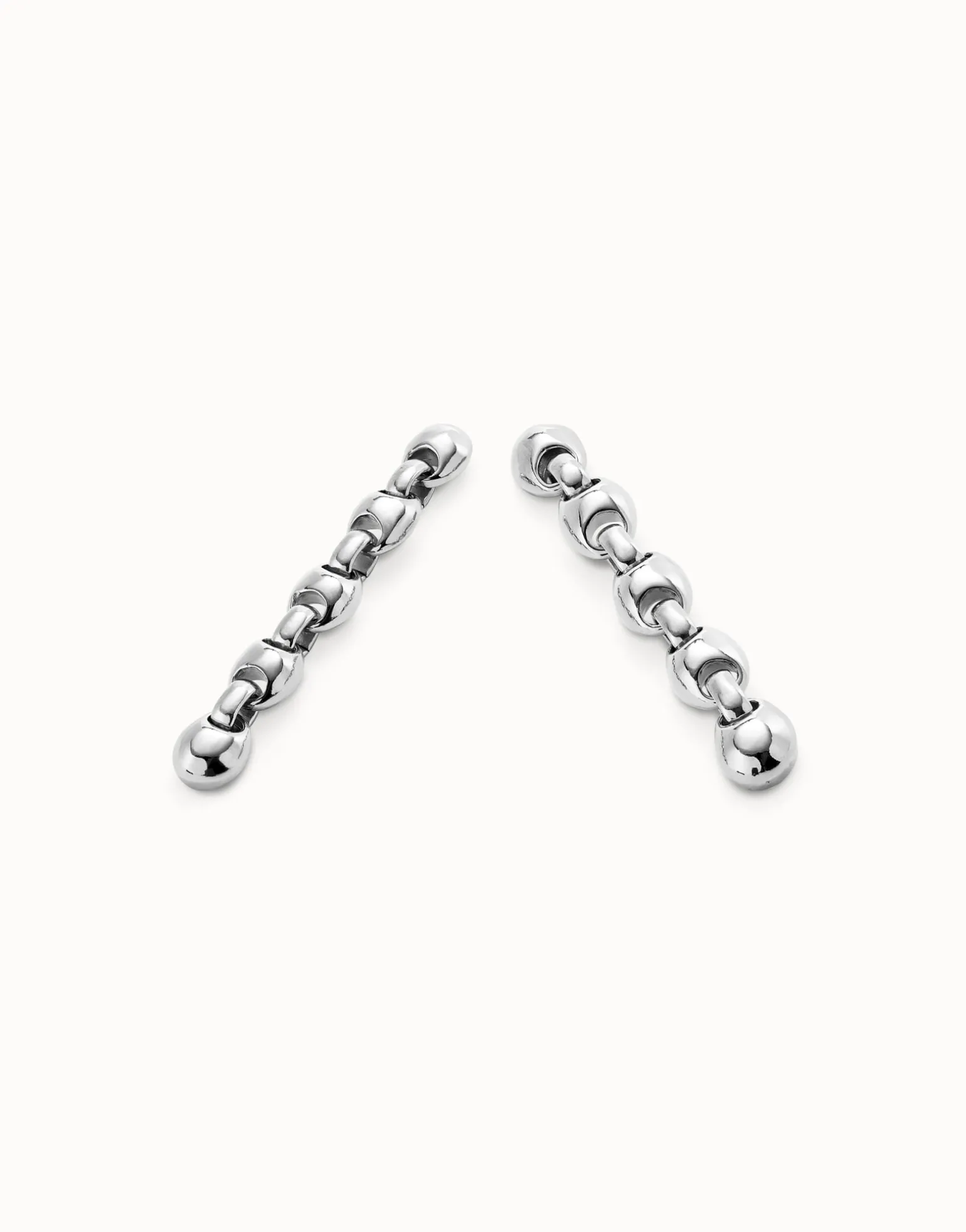 Drop earrings with bead shaped links