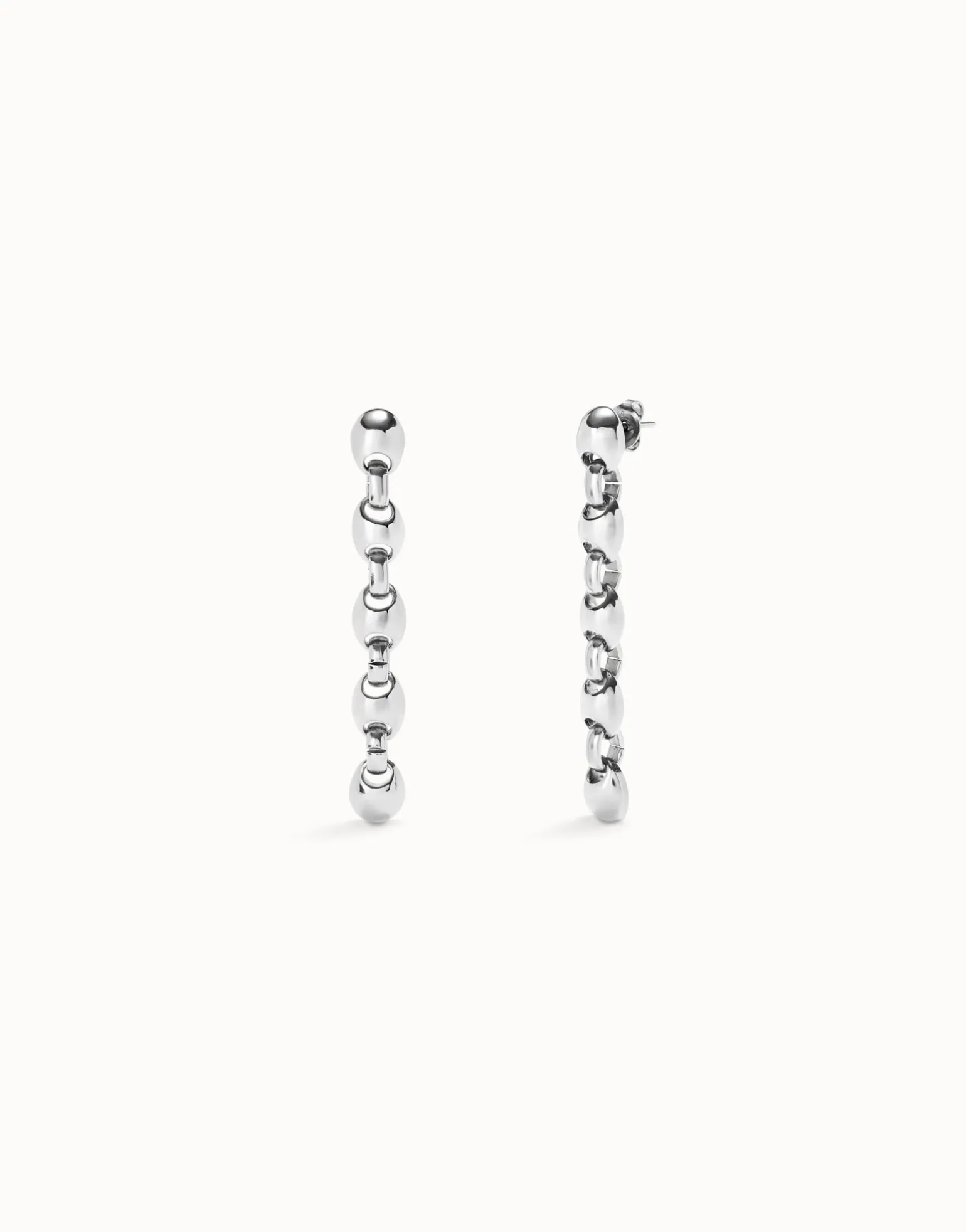 Drop earrings with bead shaped links