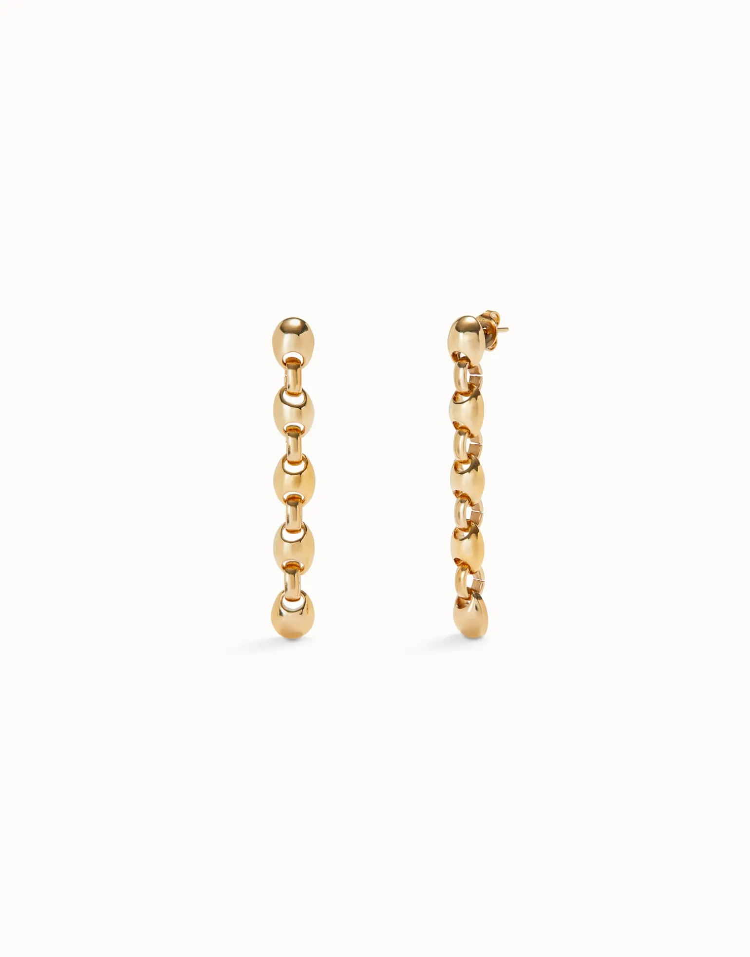 Drop earrings with bead shaped links