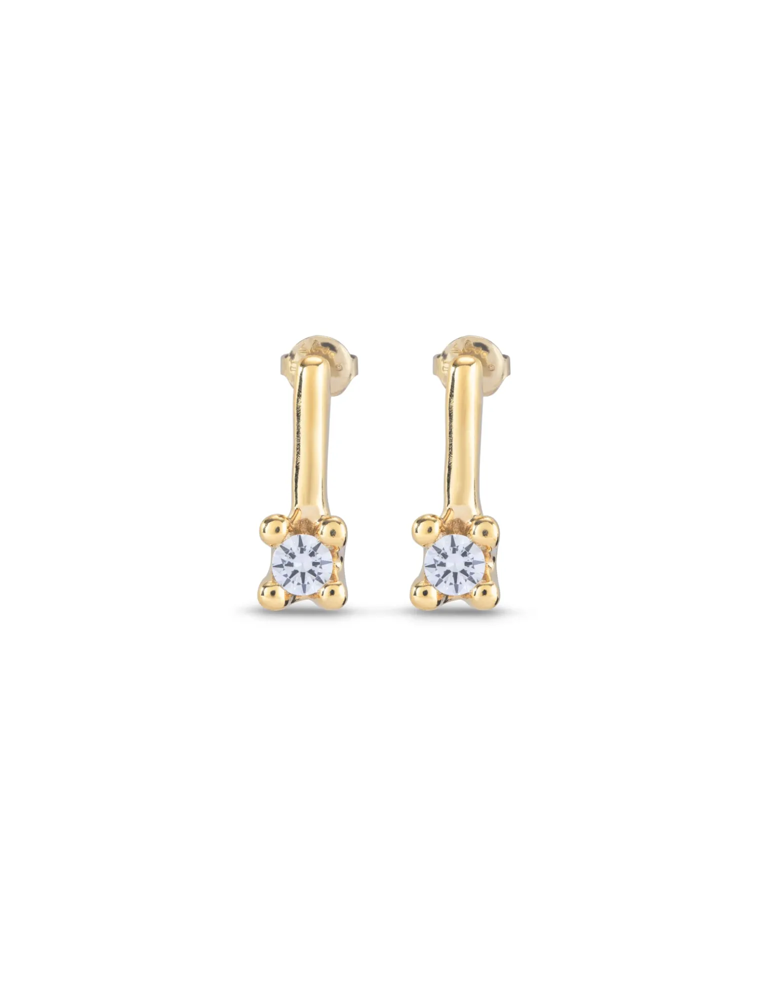Drop earrings with blue cubic zirconia