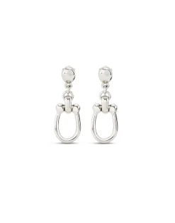 Drop earrings with medium sized link