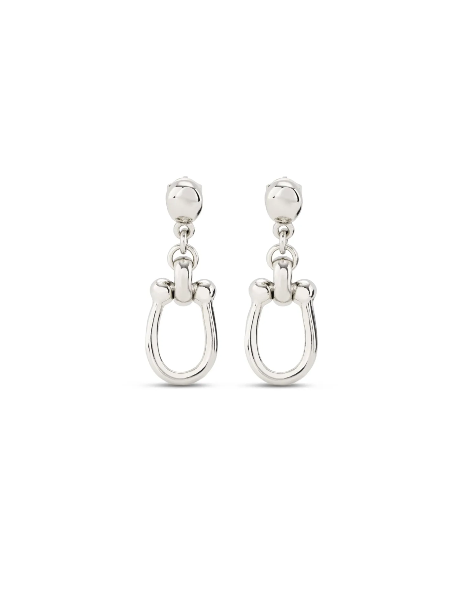 Drop earrings with medium sized link
