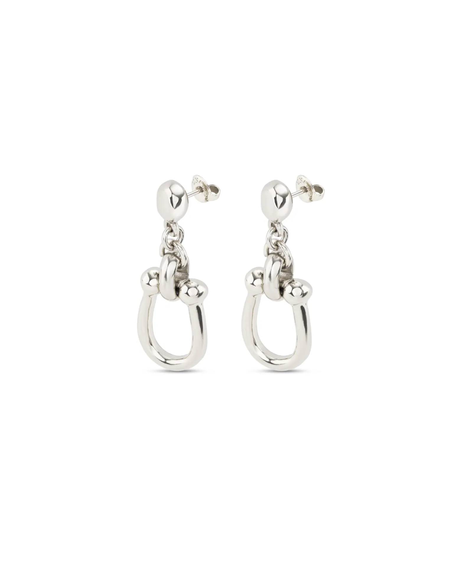 Drop earrings with medium sized link