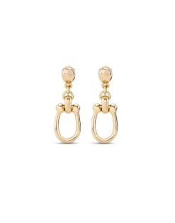 Drop earrings with medium sized link
