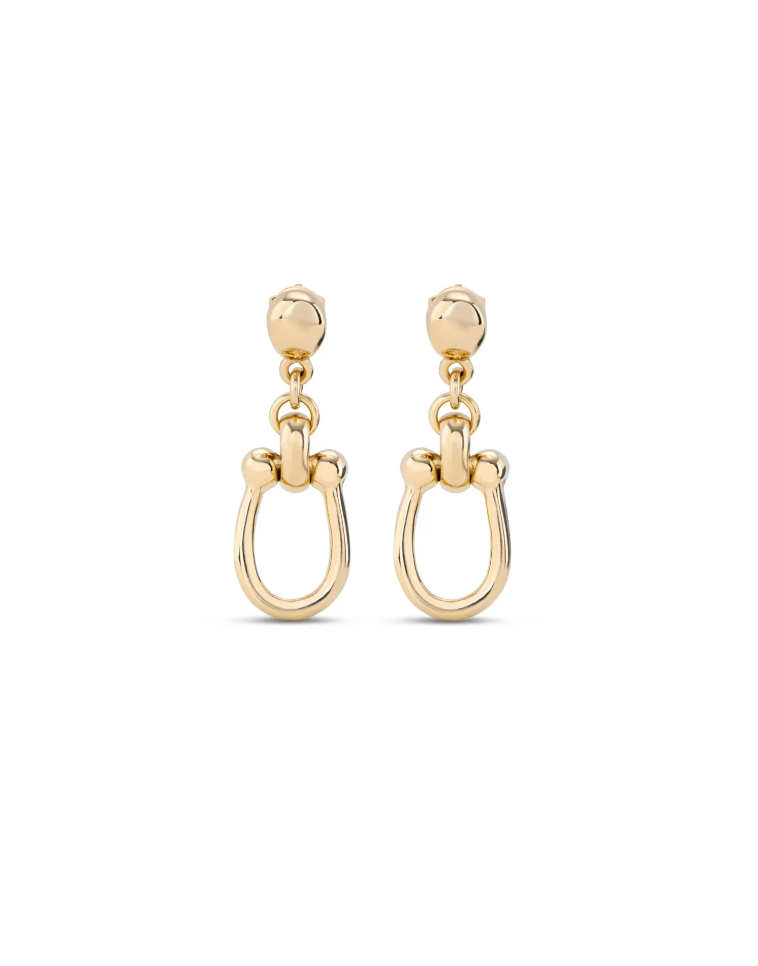 Drop earrings with medium sized link