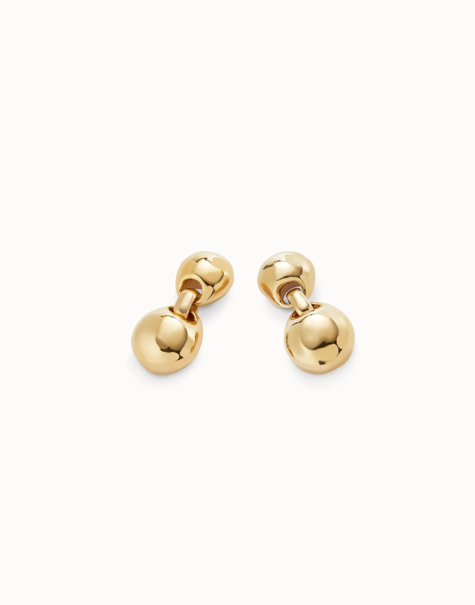 Drop earrings with two beads
