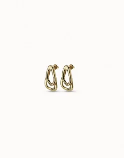 Earrings with 2 overlapping links