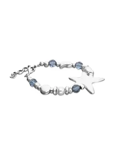 Elastic bracelet with blue crystals and starfish