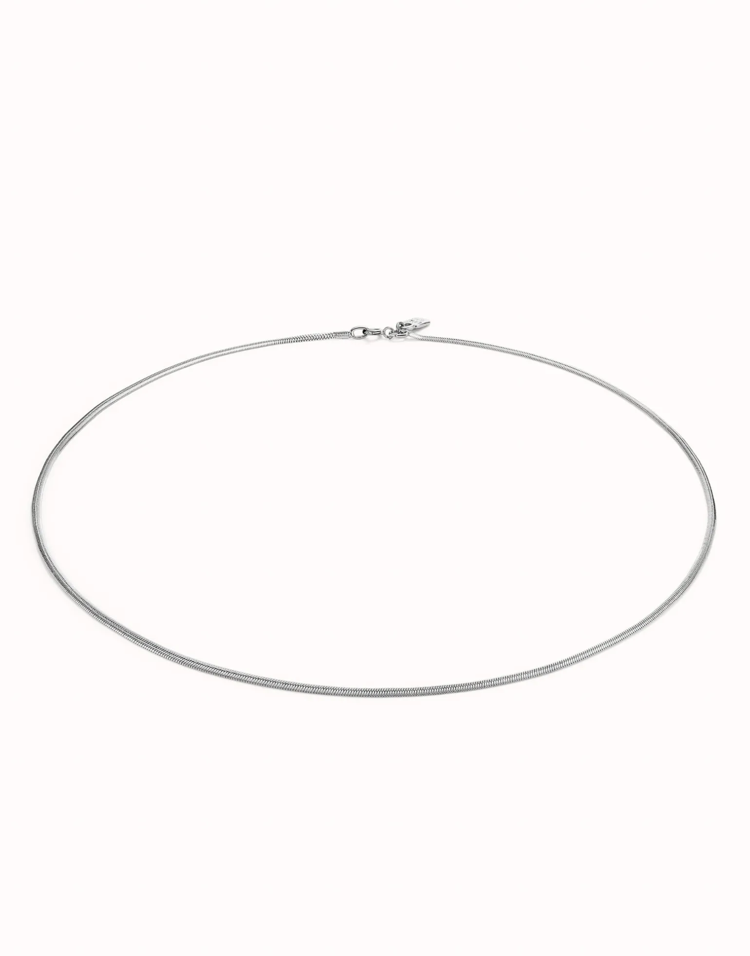 Flat chain charm necklace