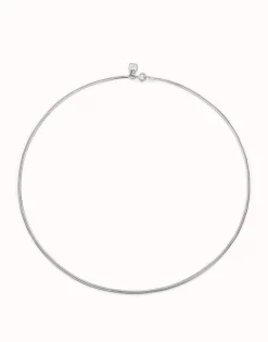 Flat chain charm necklace