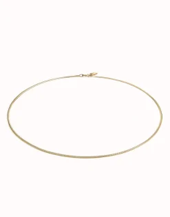 Flat chain charm necklace