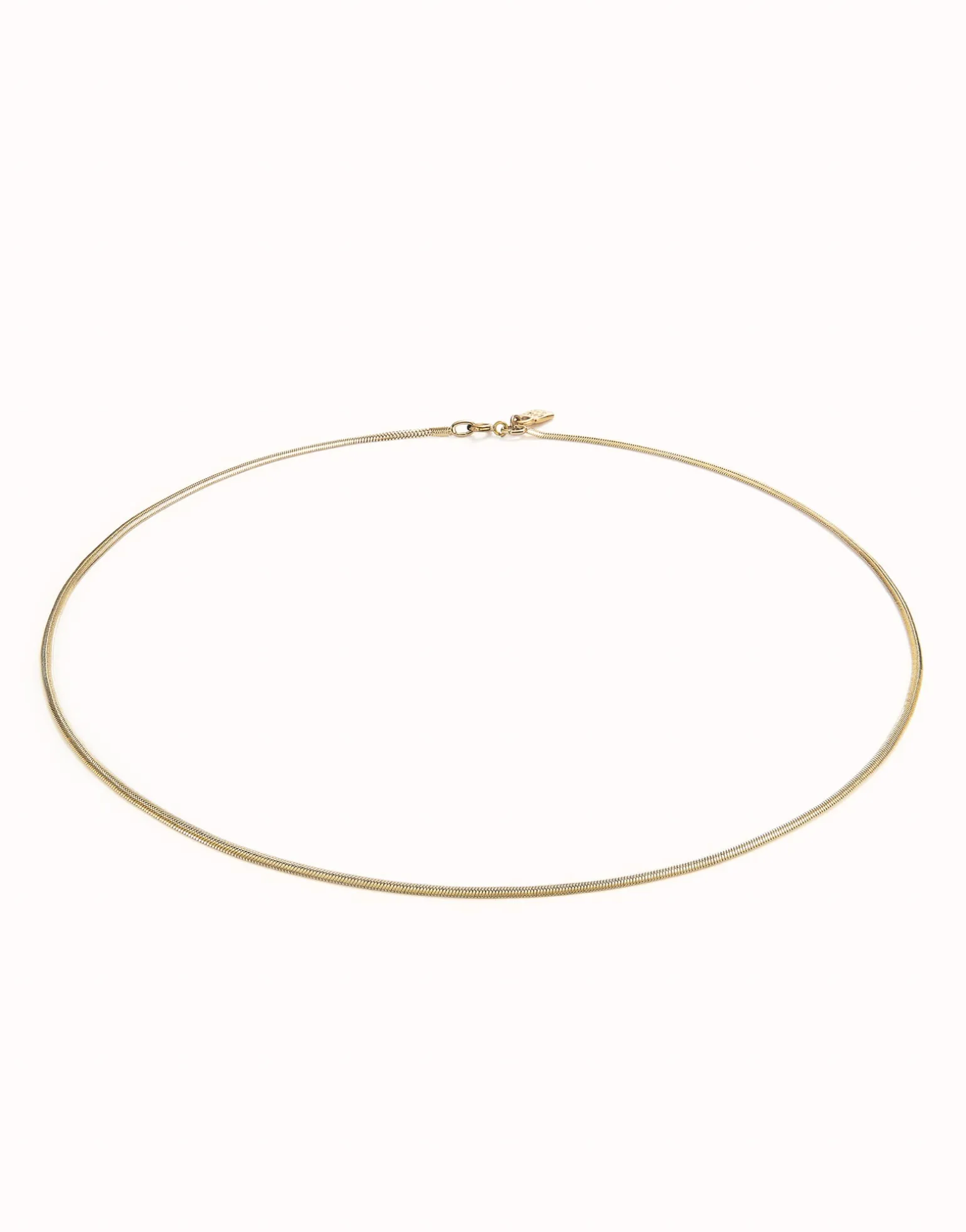 Flat chain charm necklace