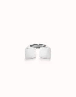 Geometric ring with large square shape