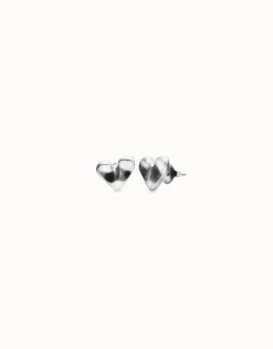 Heart piercing stud earrings