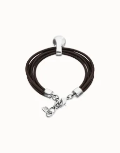 Leather bracelet with sphere