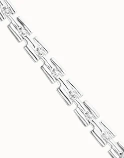 Link bracelet with cylindrical pieces