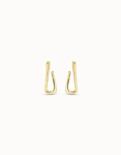 Link shaped hoop earrings