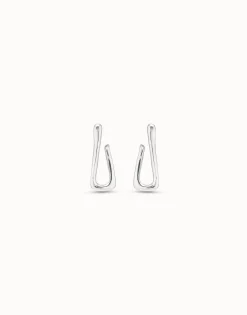 Link shaped hoop earrings