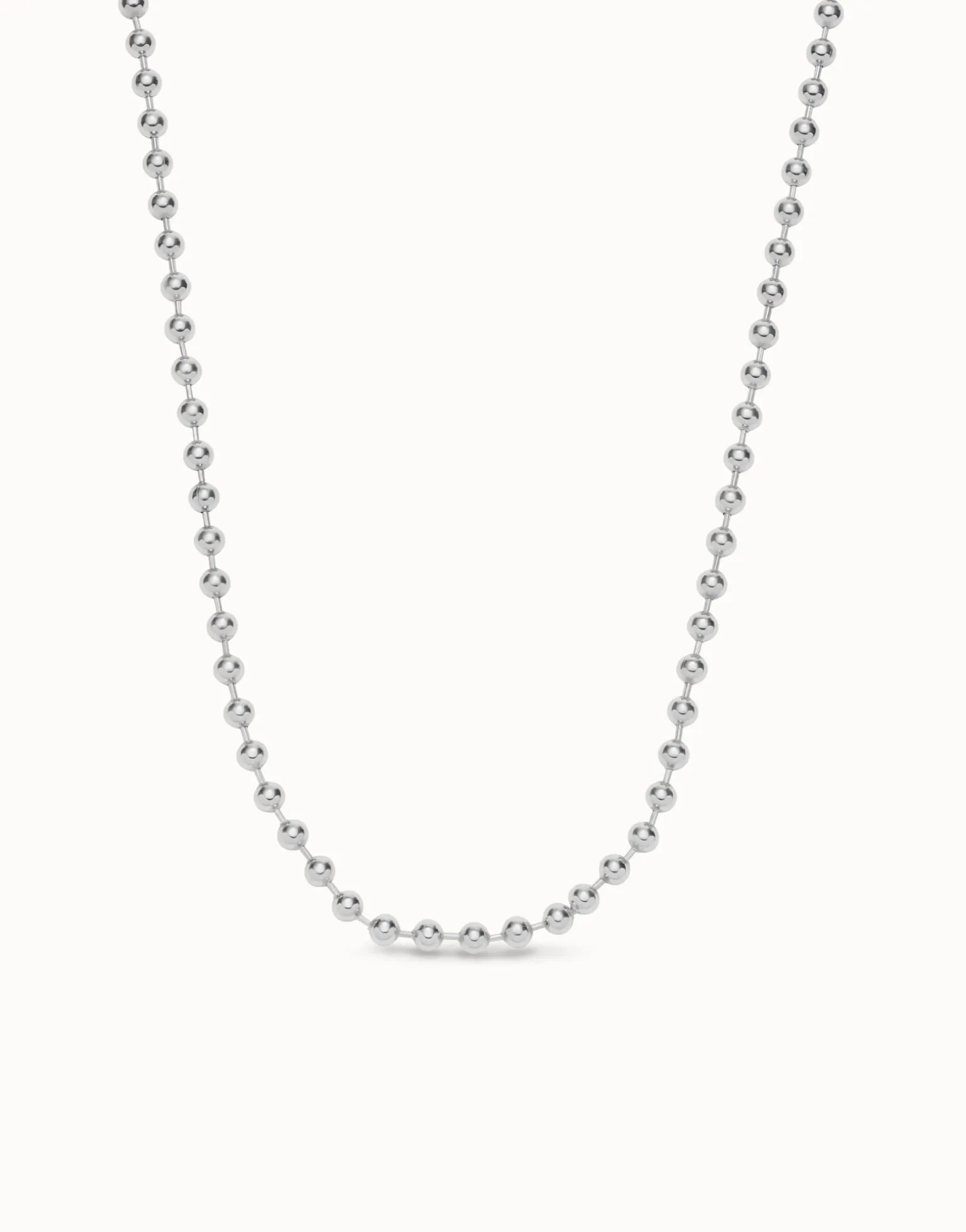 Long beaded chain charm necklace