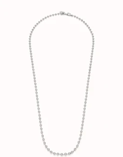Long beaded chain charm necklace