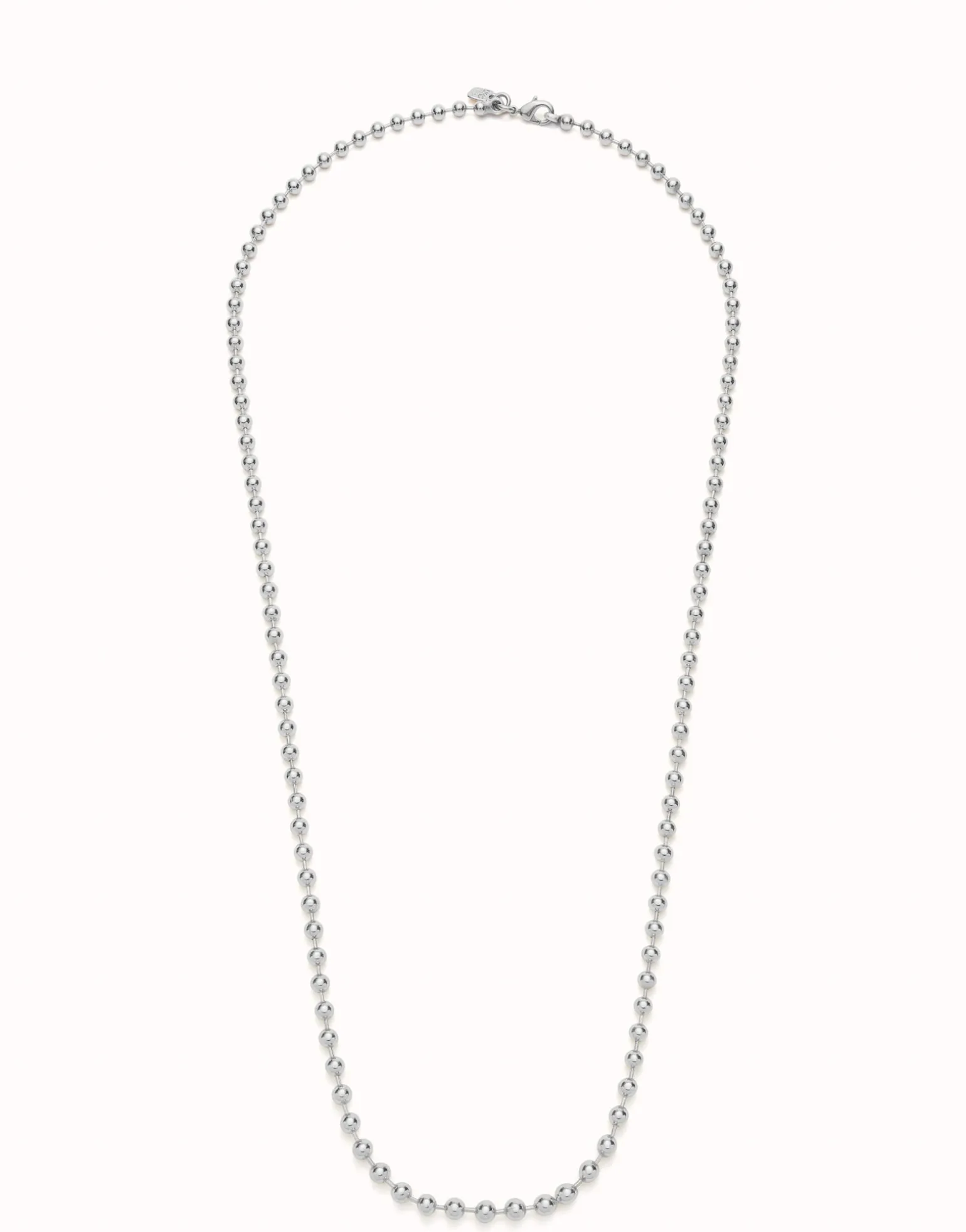 Long beaded chain charm necklace