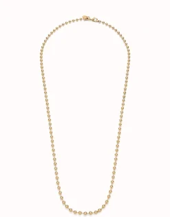 Long beaded chain charm necklace