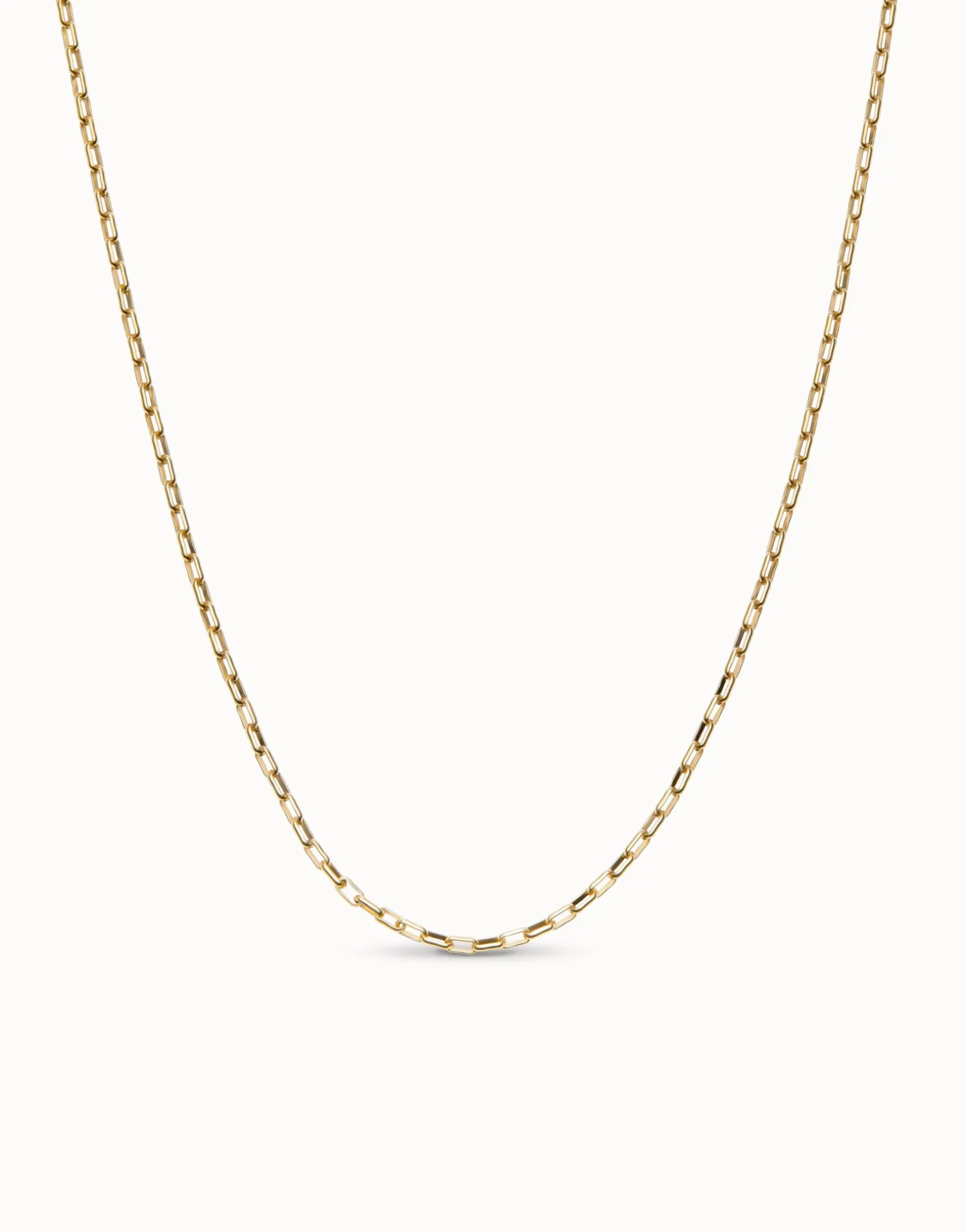 Long link chain necklace