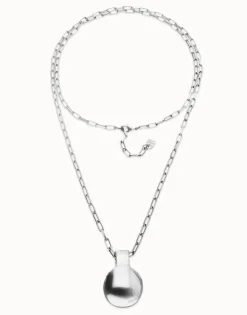 Long necklace with large sphere